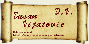 Dušan Vijatović vizit kartica